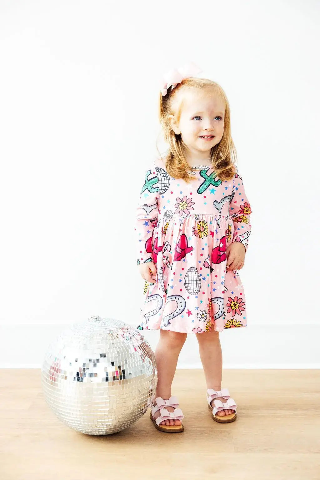 Boots & Bling L/S Pocket Twirl Dress - Mila & Rose ® - Flyclothing LLC