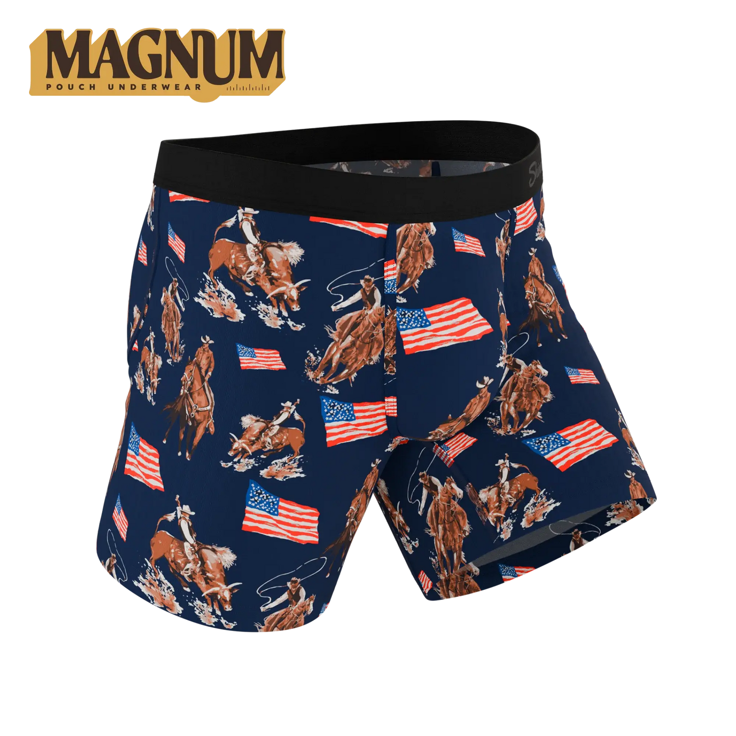 The Bootstraps & Chaps | Americana Cowboy Ball Hammock® Magnum Big Pouch Underwear - Shinesty - Flyclothing LLC