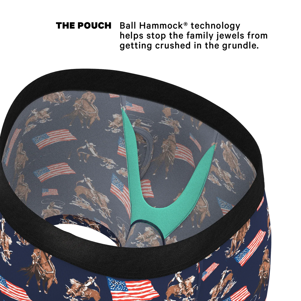 The Bootstraps & Chaps | Americana Cowboy Ball Hammock® Pouch Underwear With Fly - Shinesty - Flyclothing LLC