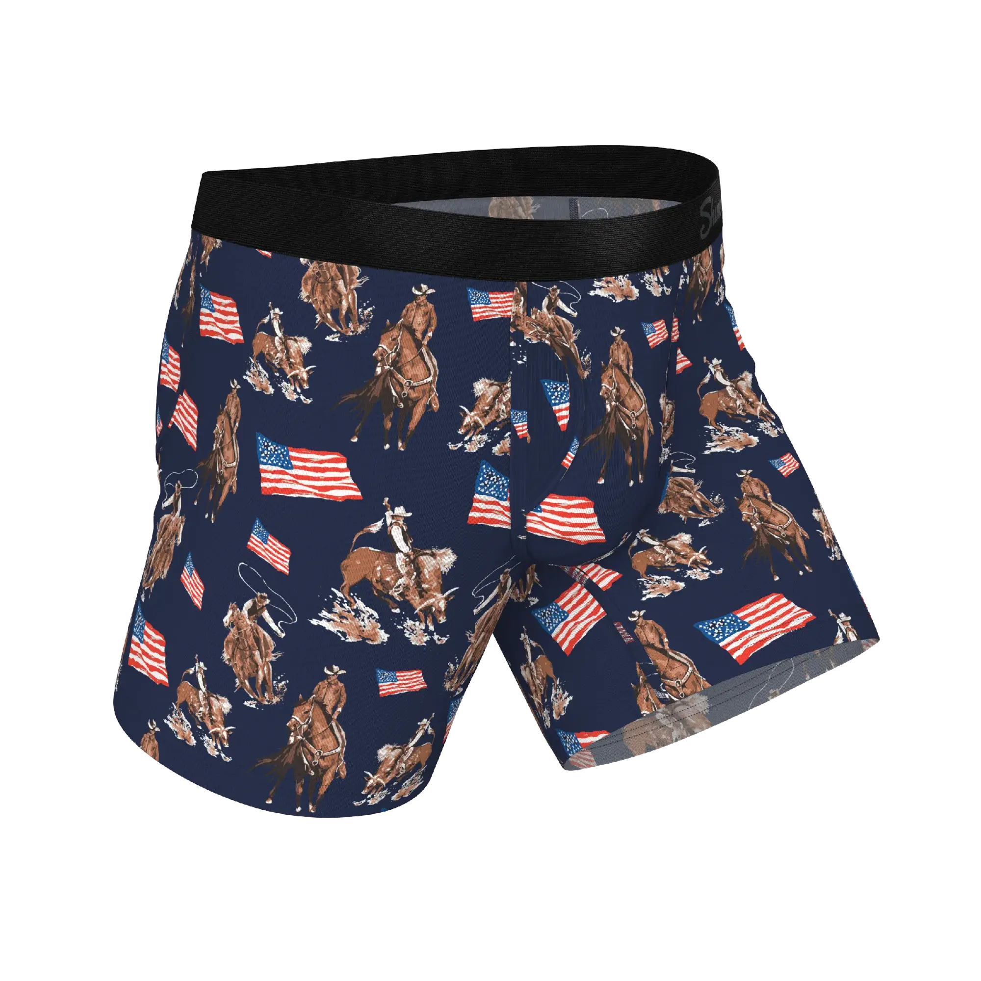 The Bootstraps & Chaps | Americana Cowboy Ball Hammock® Pouch Underwear With Fly - Shinesty - Flyclothing LLC