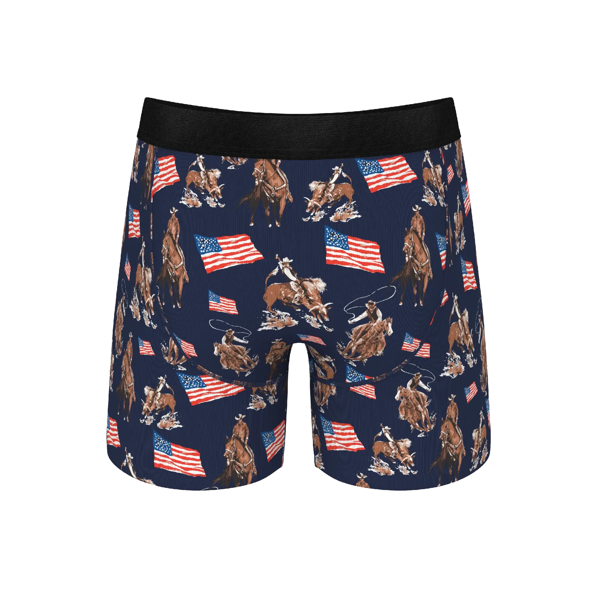 The Bootstraps & Chaps | Americana Cowboy Ball Hammock® Pouch Underwear With Fly - Shinesty - Flyclothing LLC