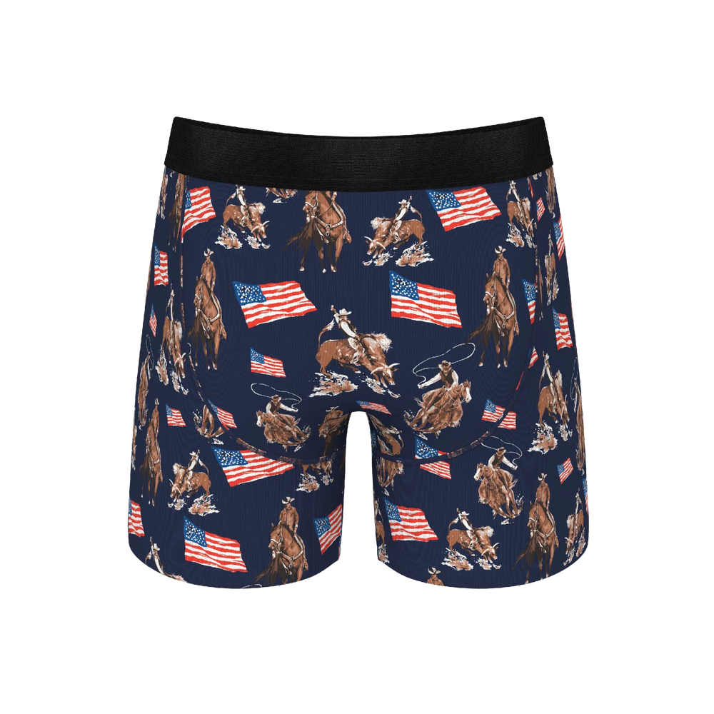 The Bootstraps & Chaps | Americana Cowboy Ball Hammock® Pouch Underwear With Fly - Shinesty - Flyclothing LLC