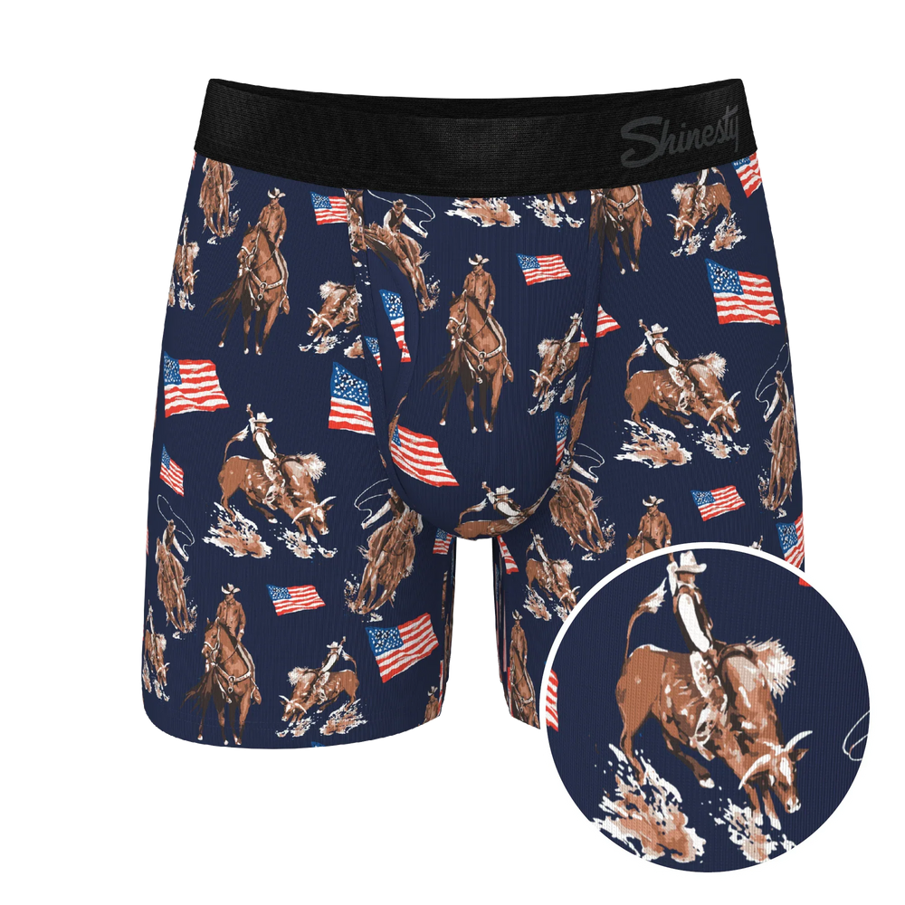 The Bootstraps & Chaps | Americana Cowboy Ball Hammock® Pouch Underwear With Fly - Shinesty - Flyclothing LLC