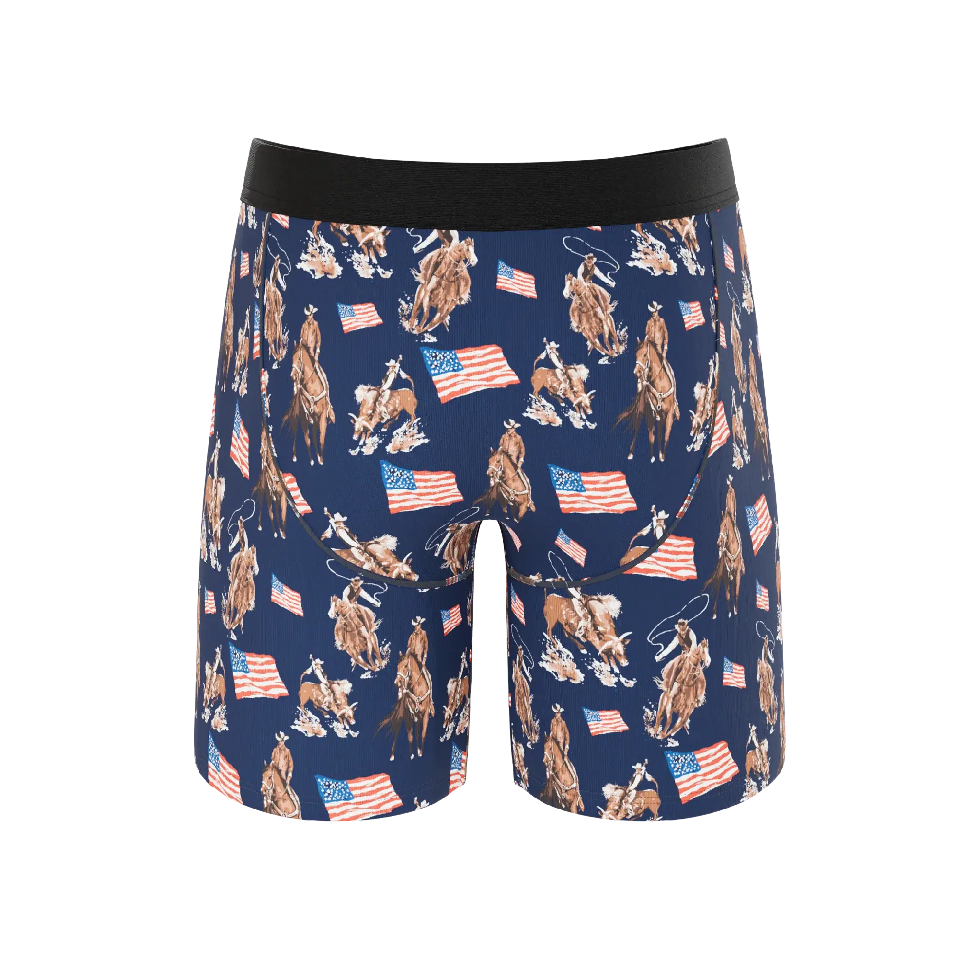 The Bootstraps & Chaps | Americana Cowboy Long Leg Ball Hammock® Pouch Underwear With Fly - Shinesty - Flyclothing LLC