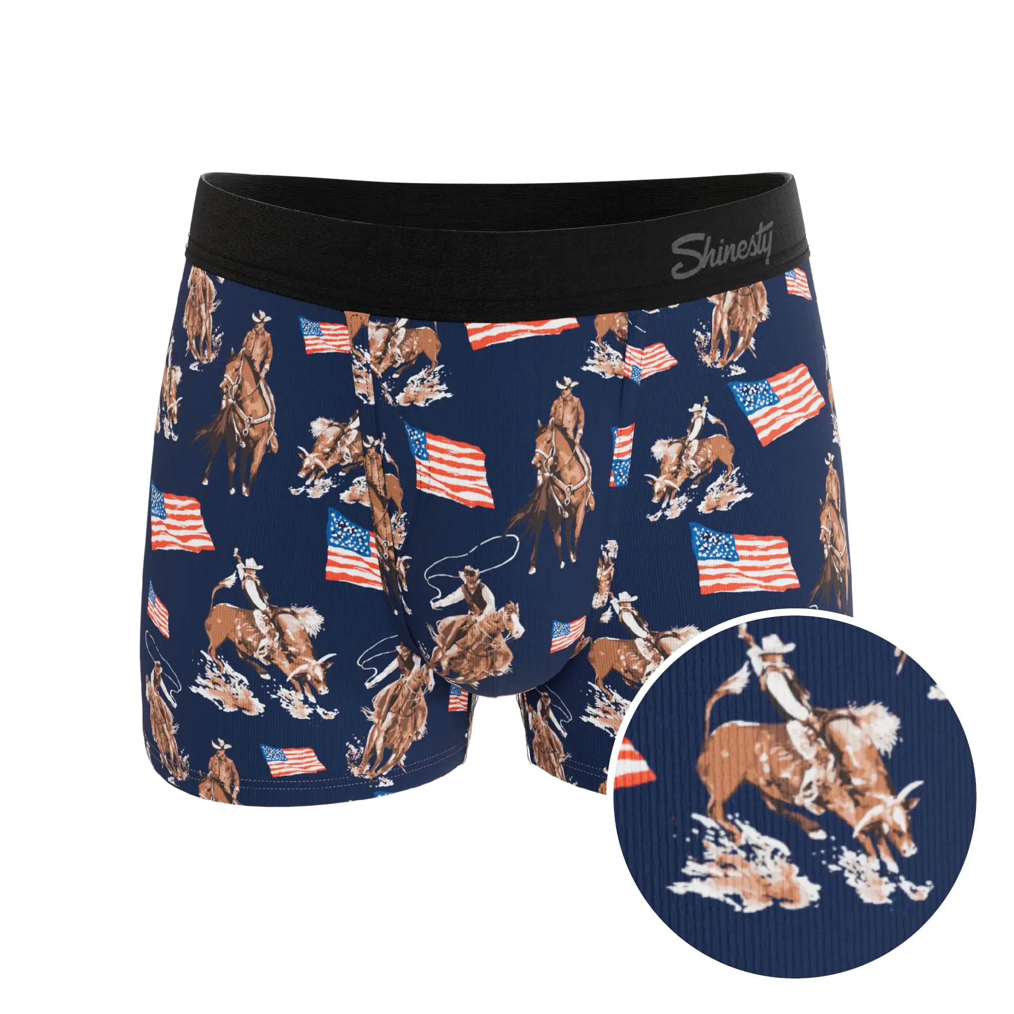 The Bootstraps & Chaps | Americana Cowboy Ball Hammock® Pouch Trunks Underwear - Shinesty - Flyclothing LLC