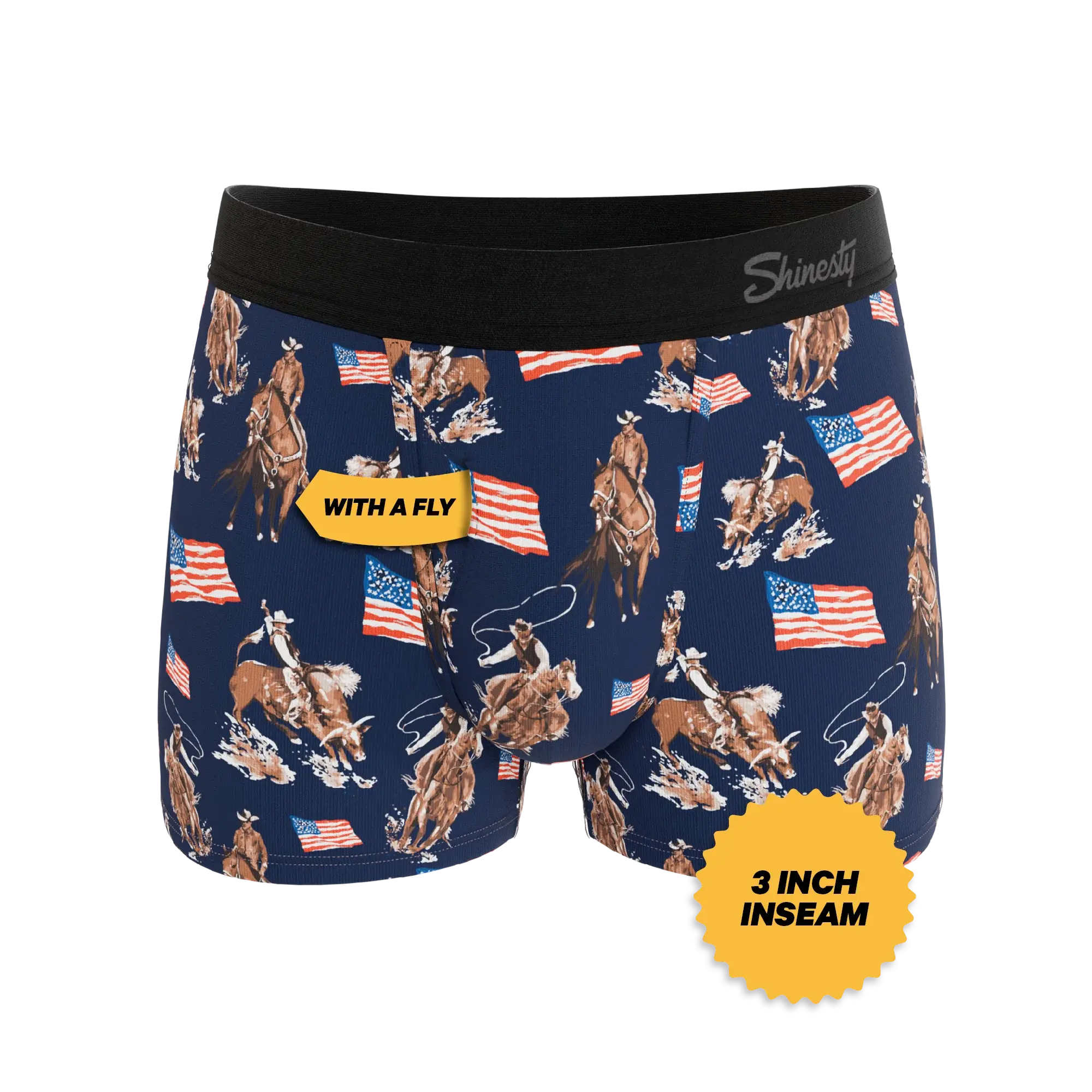 The Bootstraps & Chaps | Americana Cowboy Ball Hammock® Pouch Trunks Underwear - Shinesty - Flyclothing LLC