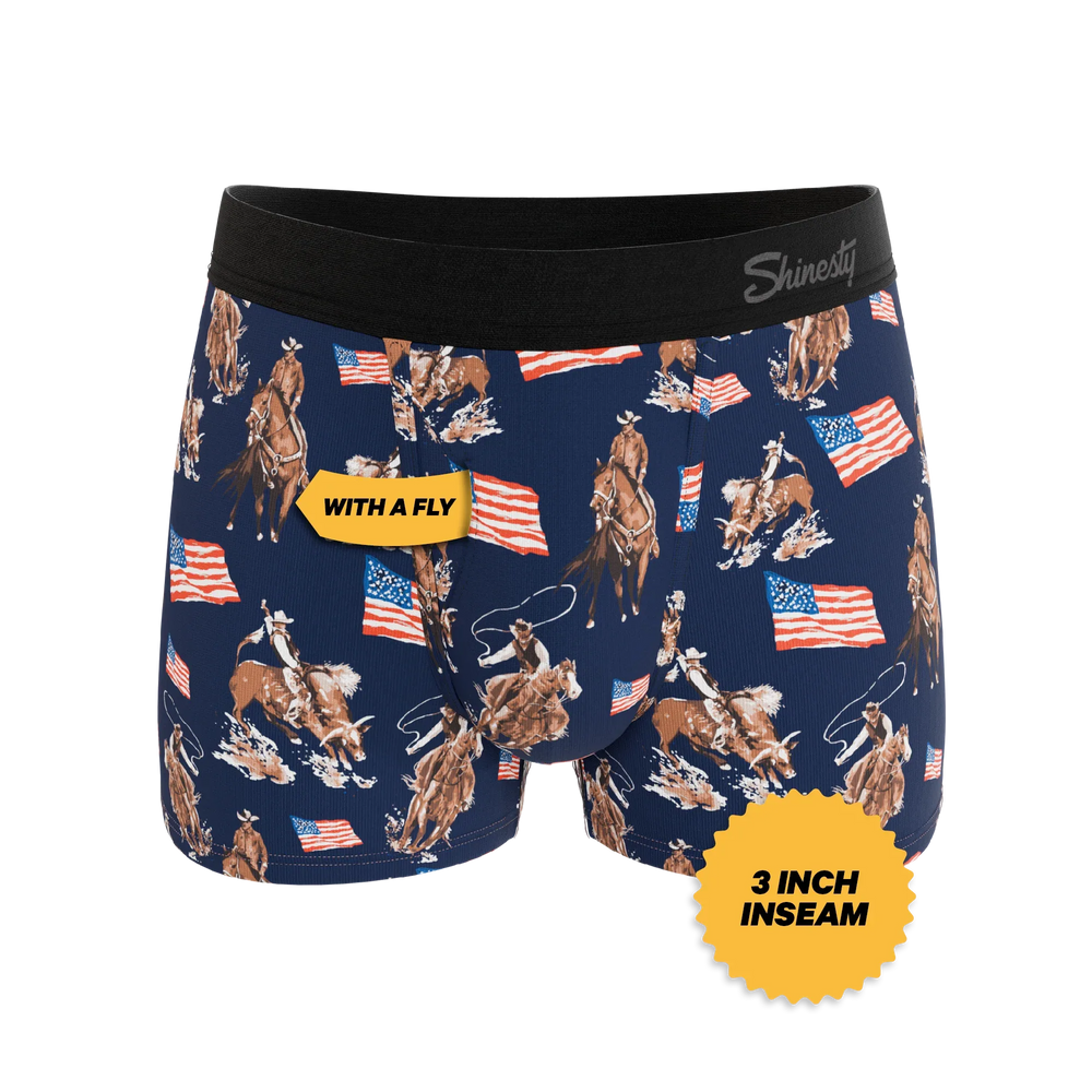 The Bootstraps & Chaps | Americana Cowboy Ball Hammock® Pouch Trunks Underwear - Shinesty - Flyclothing LLC