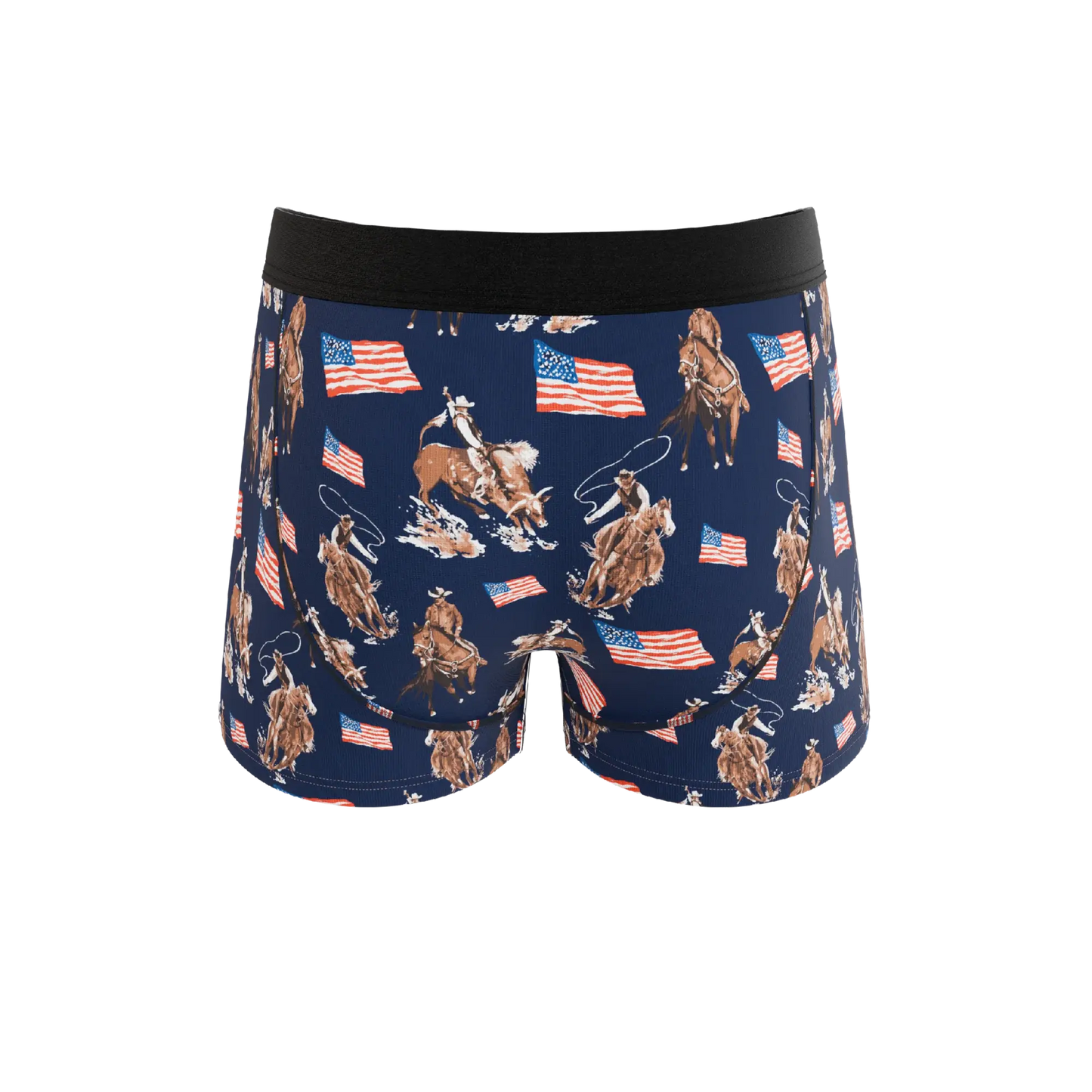 The Bootstraps & Chaps | Americana Cowboy Ball Hammock® Pouch Trunks Underwear - Shinesty - Flyclothing LLC