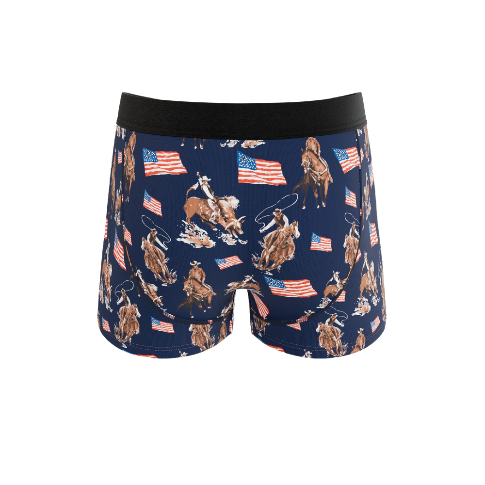 The Bootstraps & Chaps | Americana Cowboy Ball Hammock® Pouch Trunks Underwear - Shinesty - Flyclothing LLC