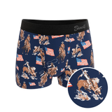 The Bootstraps & Chaps | Americana Cowboy Ball Hammock® Pouch Trunks Underwear - Shinesty - Flyclothing LLC