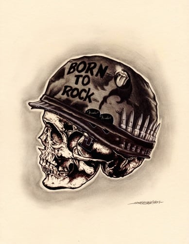 Black Market Art Company Born To Rock Print