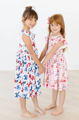 Born to Sparkle Flutter Sleeve Twirl Dress - Mila & Rose ® - Flyclothing LLC