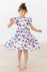 Born to Sparkle Flutter Sleeve Twirl Dress - Mila & Rose ® - Flyclothing LLC