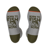 The Born To Fish | Fishing Motto Heel Hammock™ Crew Socks