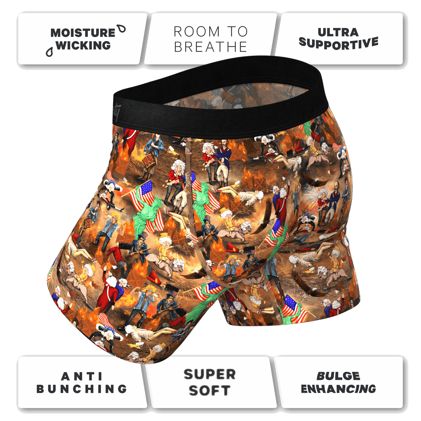 The Boston Tea Bag Party | Patriotic Ball Hammock® Pouch Underwear With Fly
