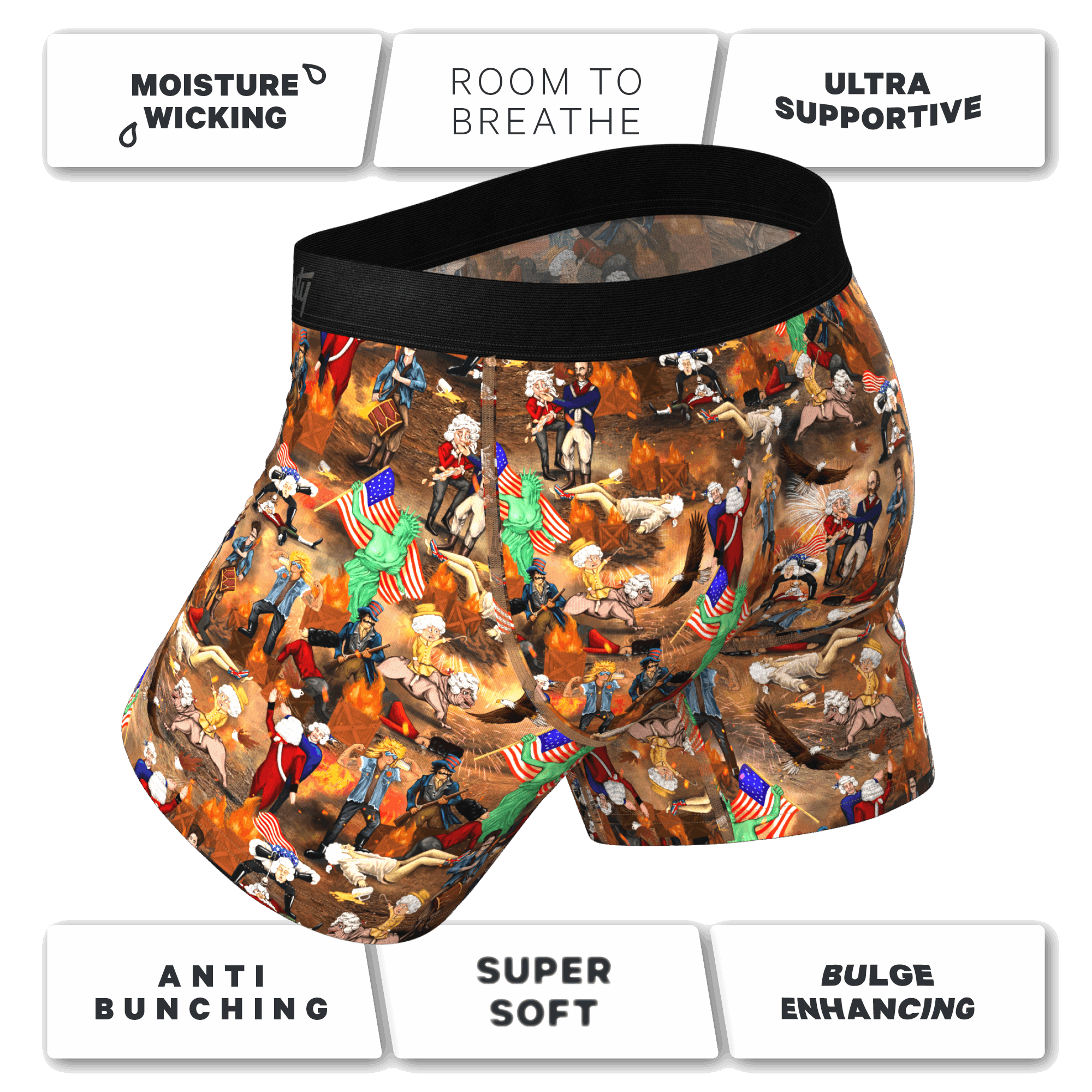 The Boston Tea Bag Party | Patriotic Ball Hammock® Pouch Underwear With Fly