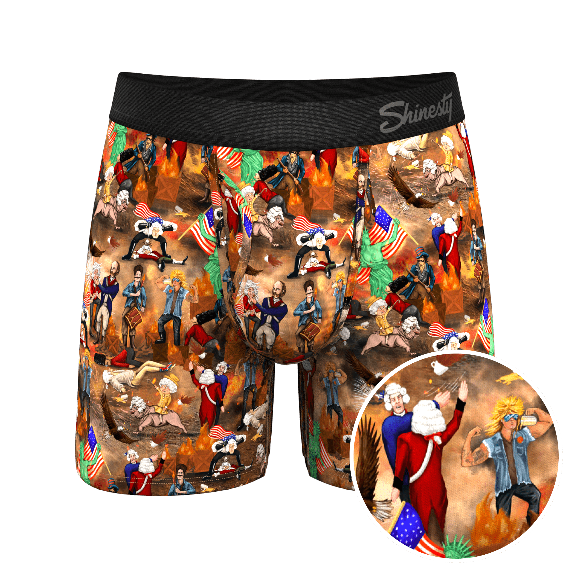 The Boston Tea Bag Party | Patriotic Ball Hammock® Pouch Underwear With Fly - Shinesty