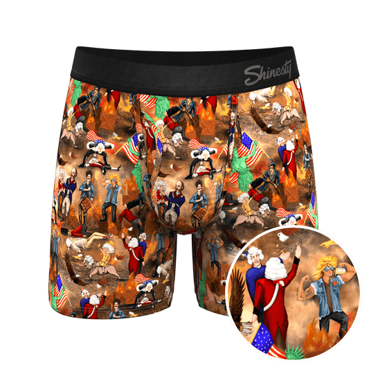 The Boston Tea Bag Party | Patriotic Ball Hammock® Pouch Underwear With Fly - Shinesty