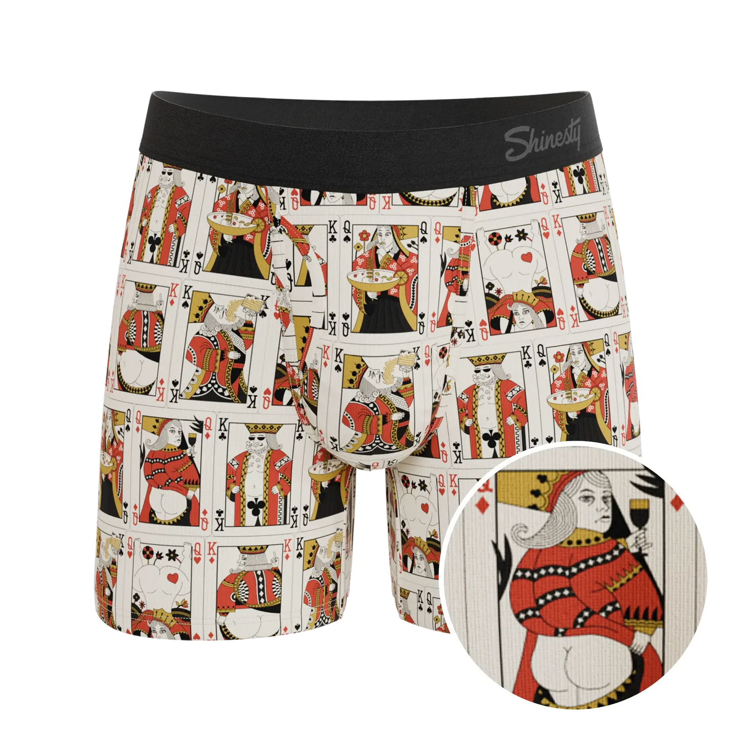 The Bottomless Blackjack | Vintage Playing Cards Ball Hammock® Pouch Underwear With Fly - Shinesty - Flyclothing LLC