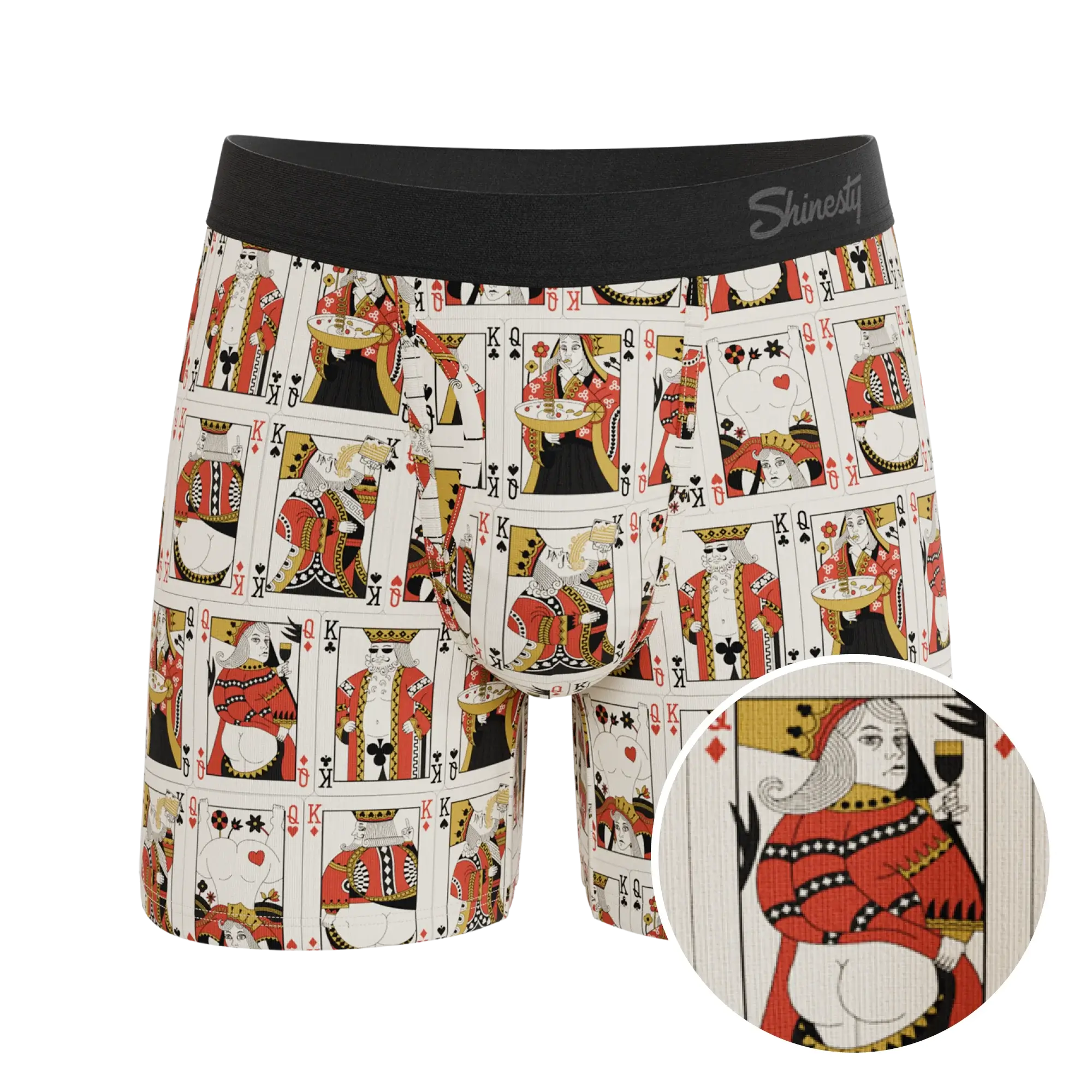 The Bottomless Blackjack | Vintage Playing Cards Ball Hammock® Pouch Underwear With Fly - Shinesty - Flyclothing LLC