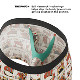 The Bottomless Blackjack | Vintage Playing Cards Ball Hammock® Pouch Underwear With Fly - Shinesty - Flyclothing LLC