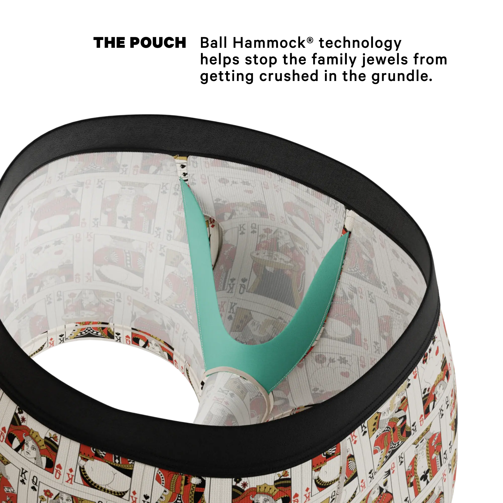 The Bottomless Blackjack | Vintage Playing Cards Ball Hammock® Pouch Trunks Underwear - Shinesty - Flyclothing LLC