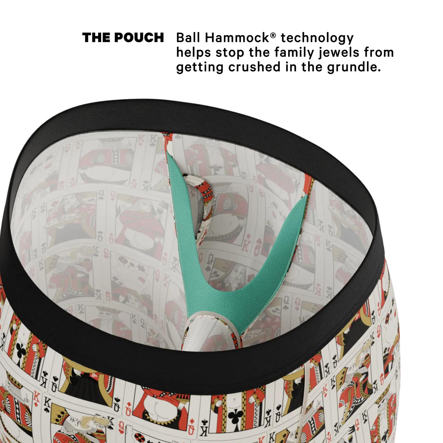 The Bottomless Blackjack | Vintage Playing Cards Long Leg Ball Hammock® Pouch Underwear With Fly - Shinesty - Flyclothing LLC