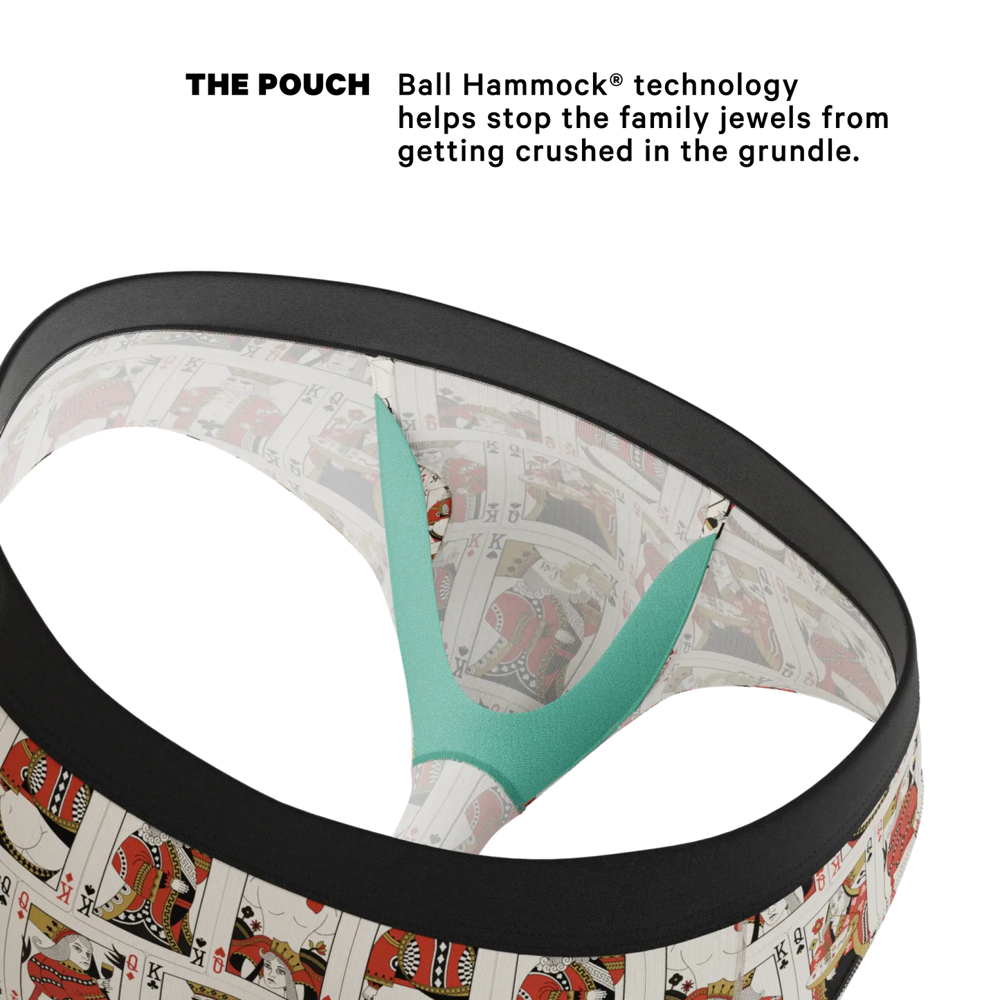 The Bottomless Blackjack | Vintage Playing Cards Ball Hammock® Pouch Underwear Briefs - Shinesty - Flyclothing LLC