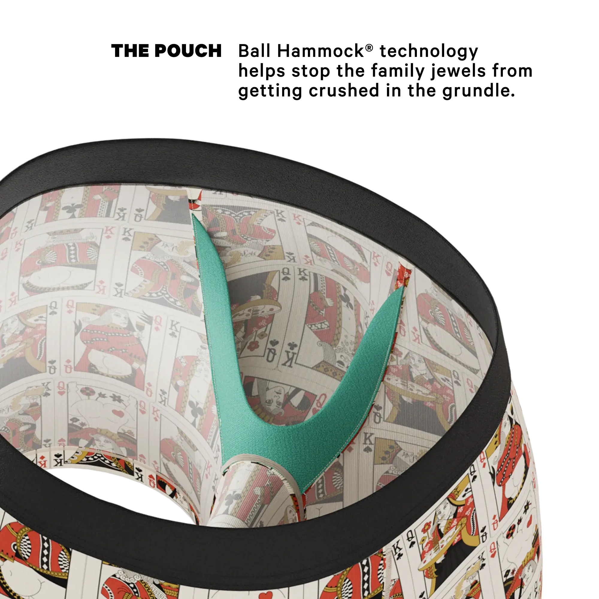The Bottomless Blackjack | Vintage Playing Cards Ball Hammock® Pouch Underwear - Shinesty - Flyclothing LLC