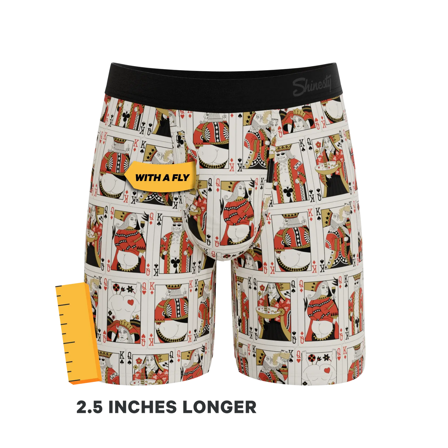 The Bottomless Blackjack | Vintage Playing Cards Long Leg Ball Hammock® Pouch Underwear With Fly - Shinesty - Flyclothing LLC