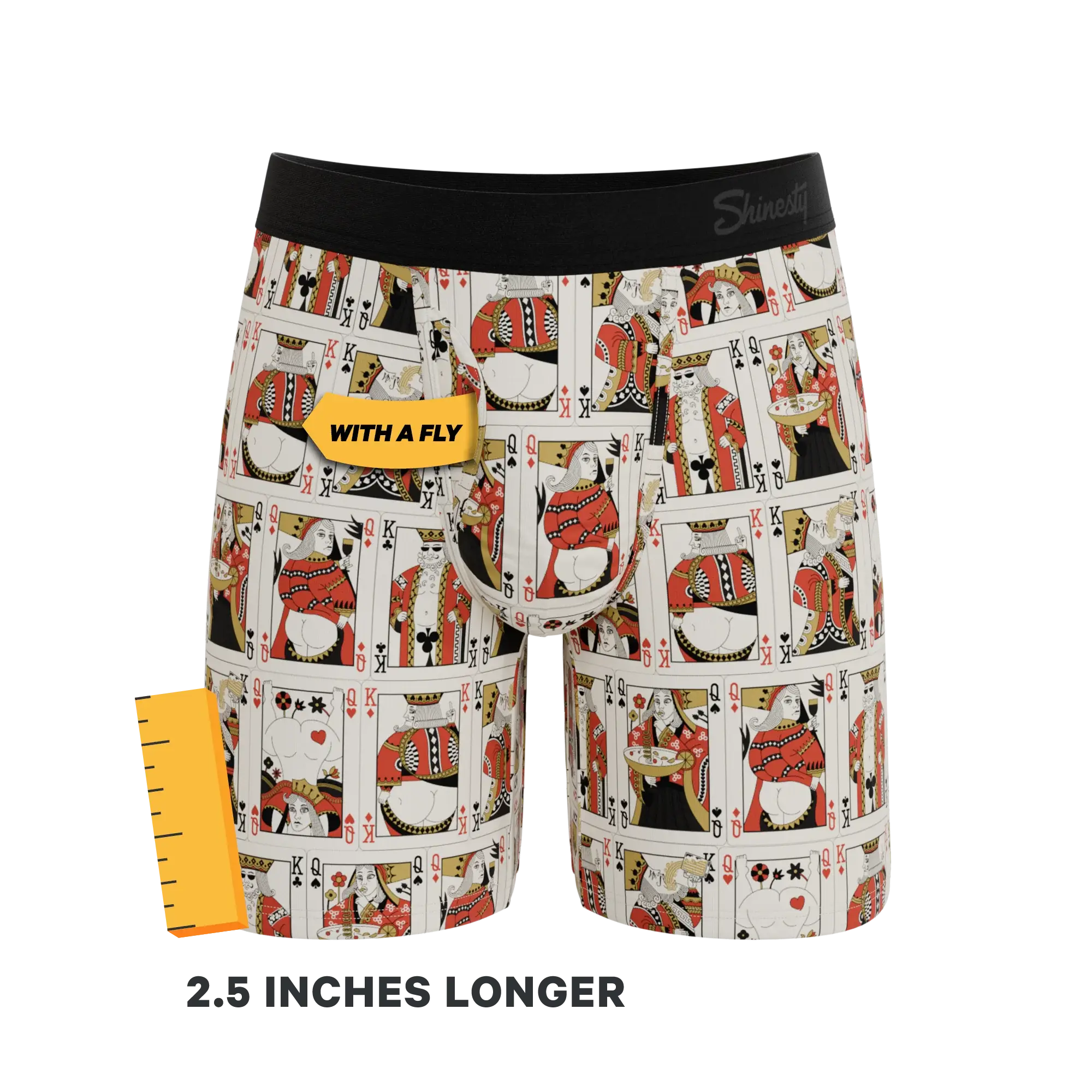 The Bottomless Blackjack | Vintage Playing Cards Long Leg Ball Hammock® Pouch Underwear With Fly - Shinesty - Flyclothing LLC