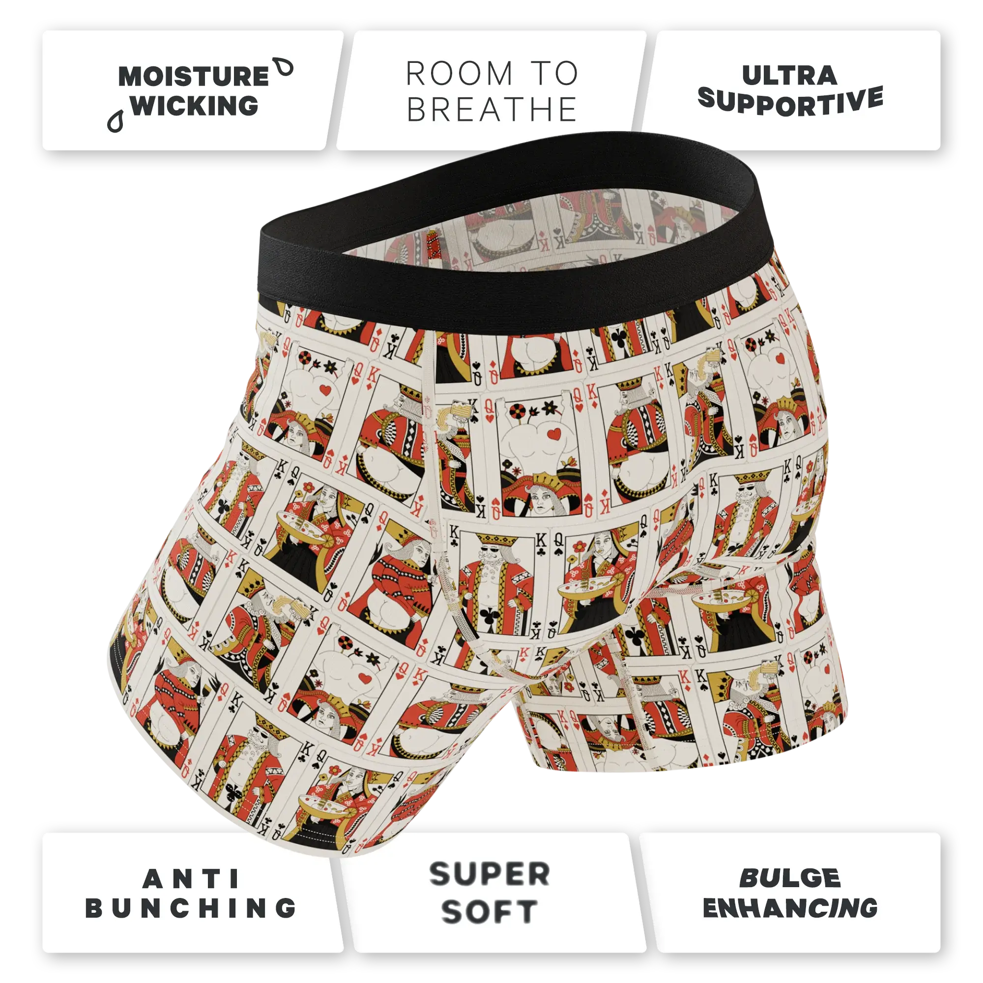 The Bottomless Blackjack | Vintage Playing Cards Ball Hammock® Pouch Underwear With Fly - Shinesty - Flyclothing LLC