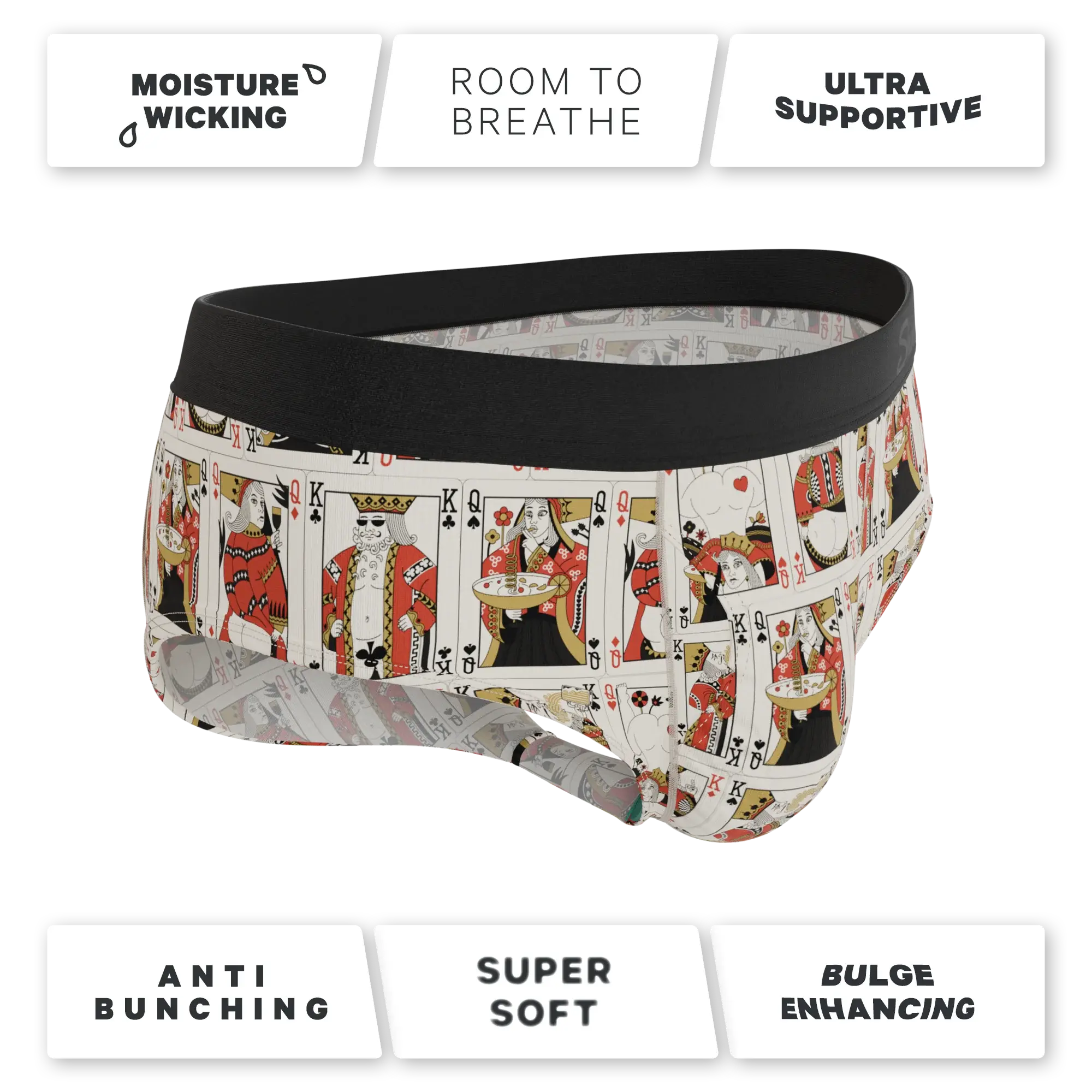 The Bottomless Blackjack | Vintage Playing Cards Ball Hammock® Pouch Underwear Briefs - Shinesty - Flyclothing LLC