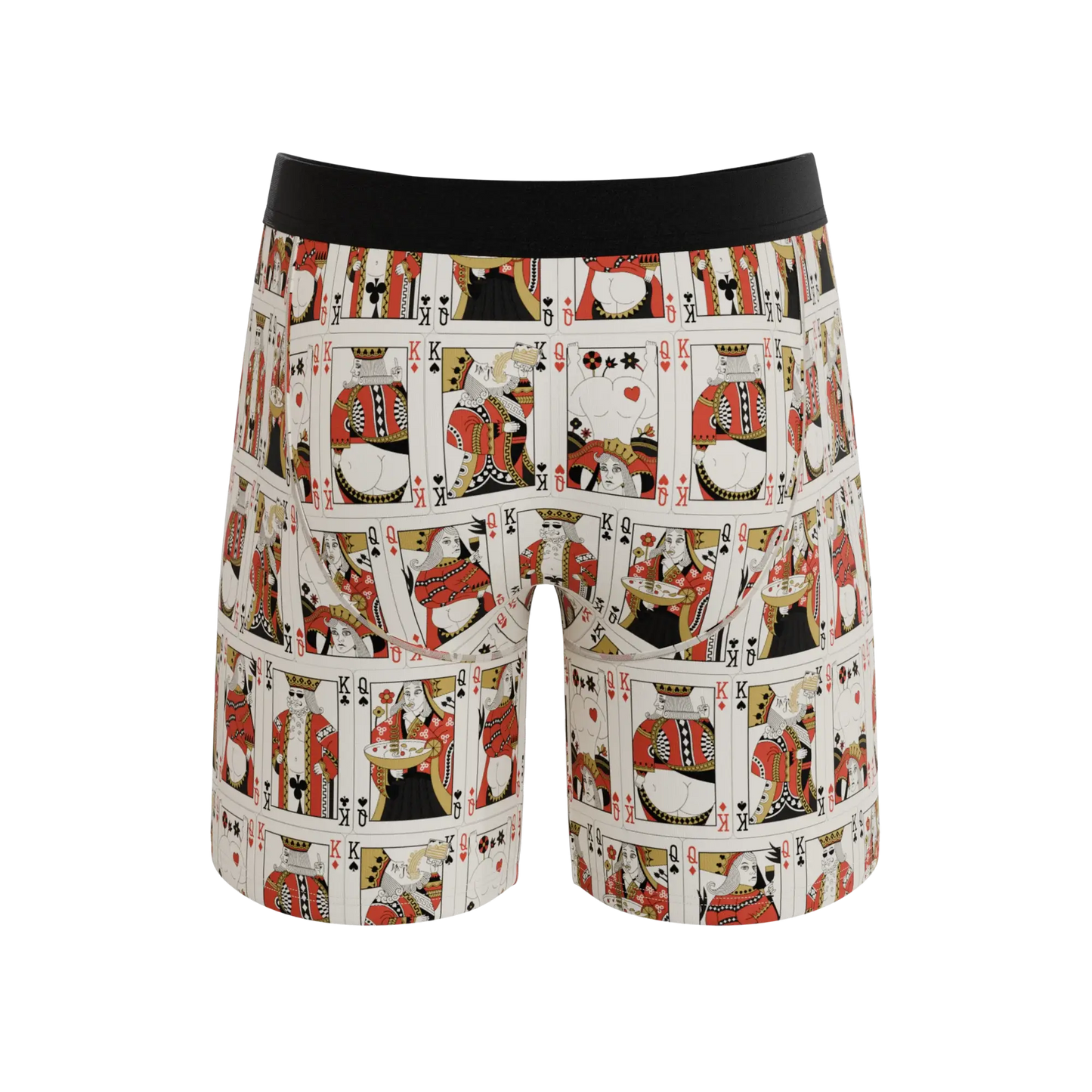 The Bottomless Blackjack | Vintage Playing Cards Long Leg Ball Hammock® Pouch Underwear With Fly - Shinesty - Flyclothing LLC