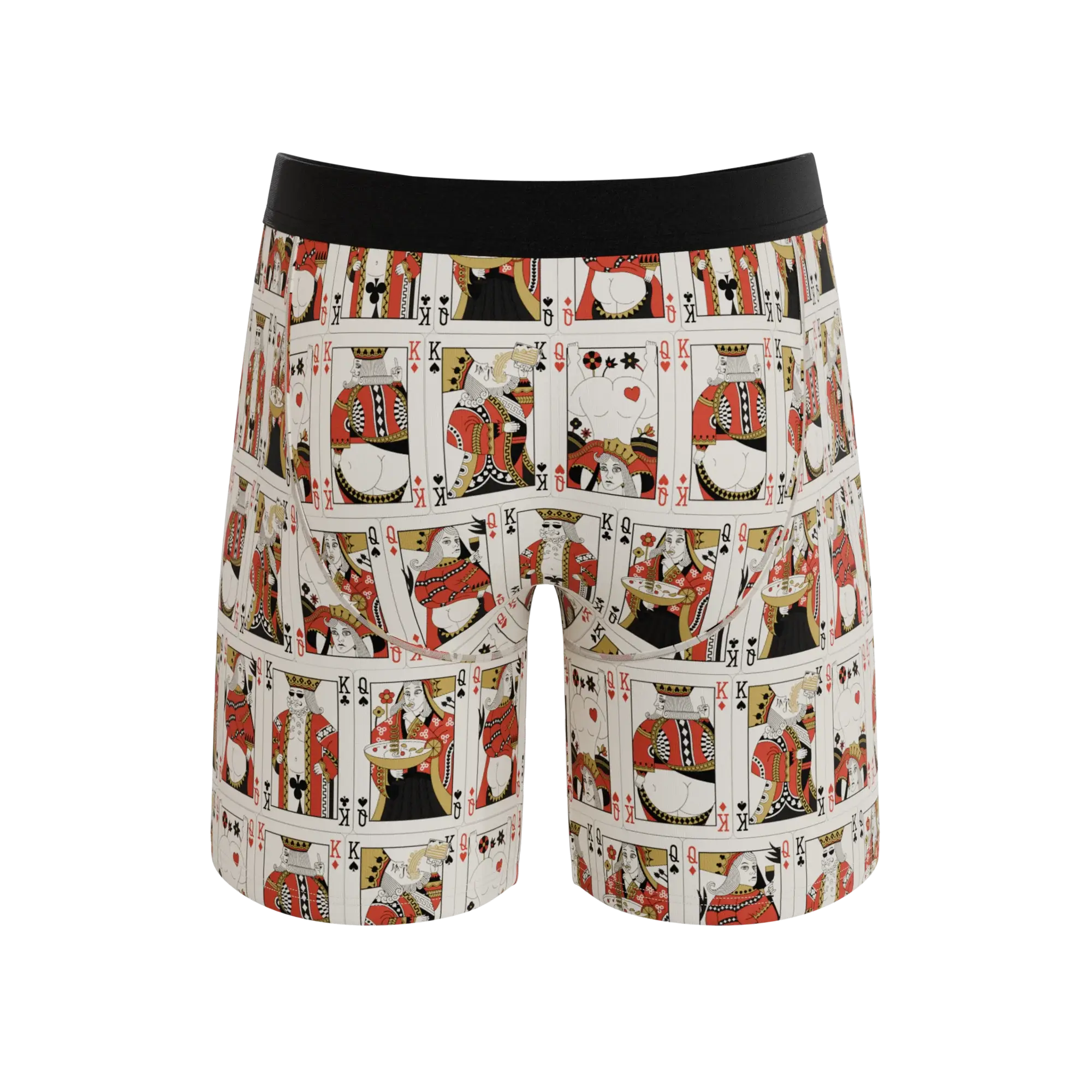 The Bottomless Blackjack | Vintage Playing Cards Long Leg Ball Hammock® Pouch Underwear With Fly - Shinesty - Flyclothing LLC