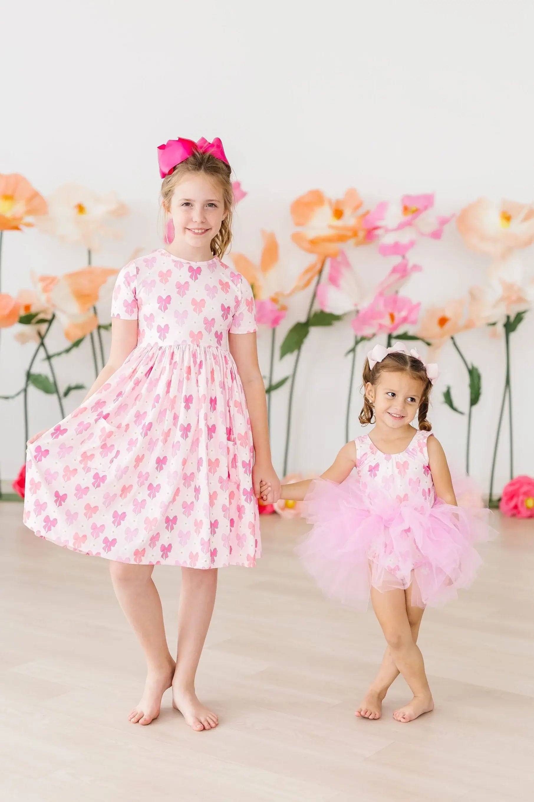Bow Beauty S/S Pocket Twirl Dress - Mila & Rose ® - Flyclothing LLC
