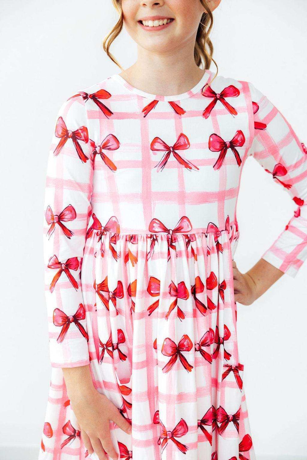 Bow La La L/S Pocket Twirl Dress - Mila & Rose ® - Flyclothing LLC