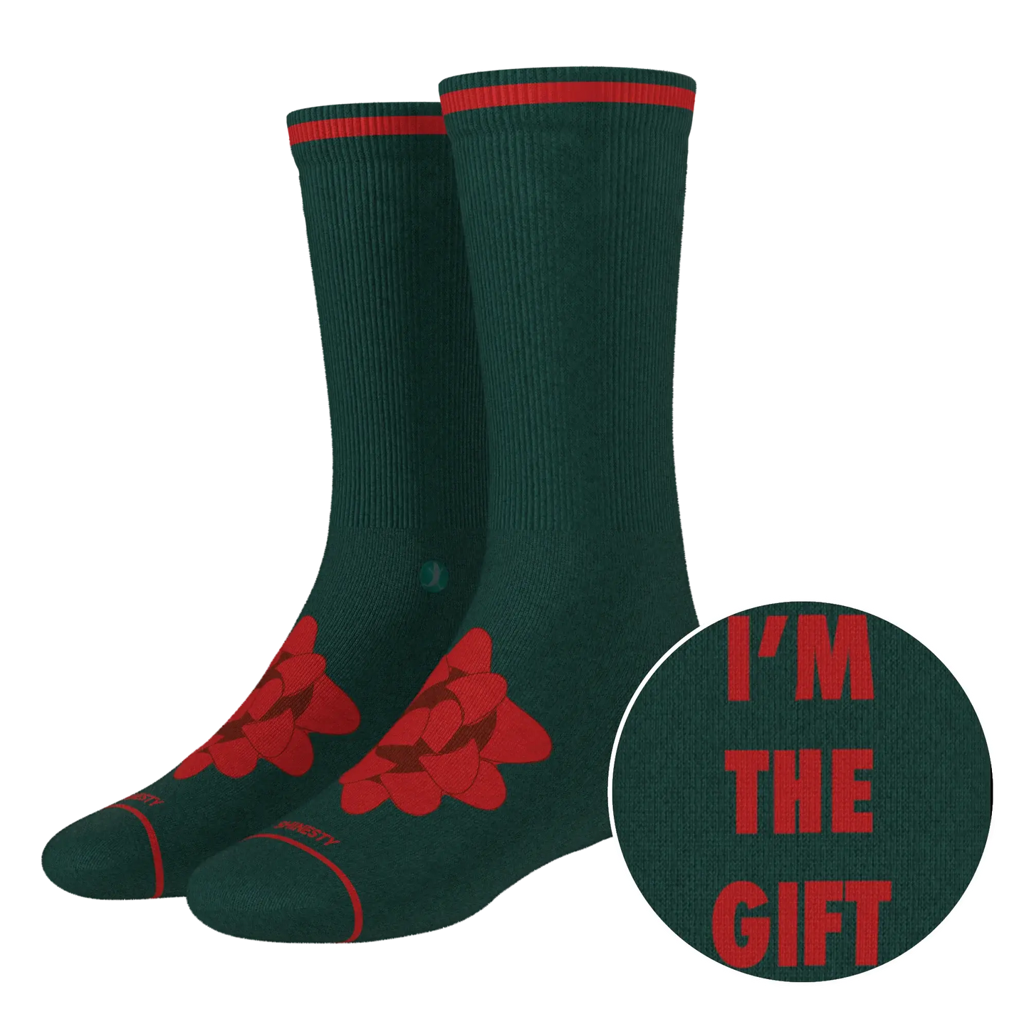 The Bow On Top | Ribbon Present Heel Hammock™ Crew Socks - Shinesty - Flyclothing LLC