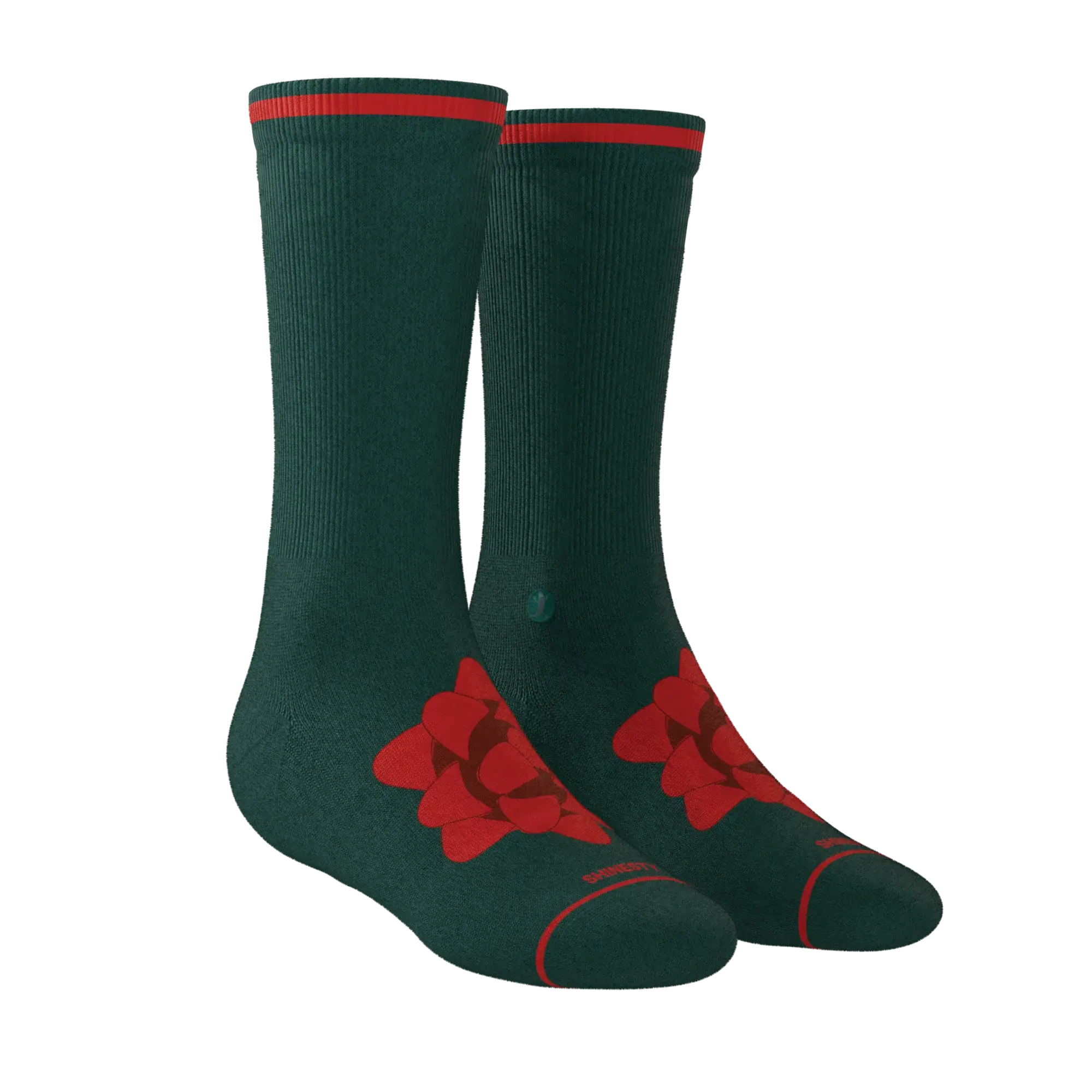 The Bow On Top | Ribbon Present Heel Hammock™ Crew Socks - Shinesty - Flyclothing LLC