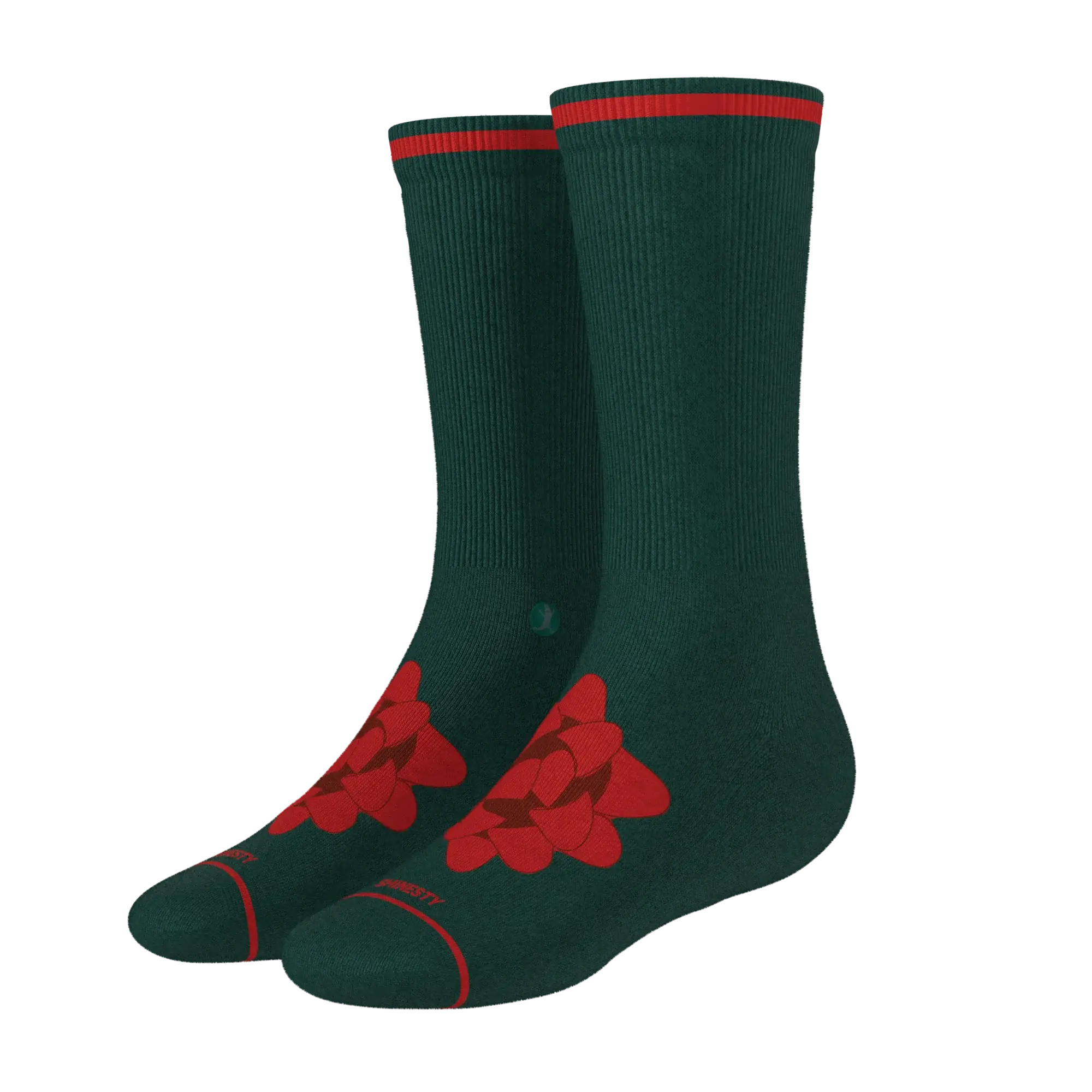 The Bow On Top | Ribbon Present Heel Hammock™ Crew Socks - Shinesty - Flyclothing LLC