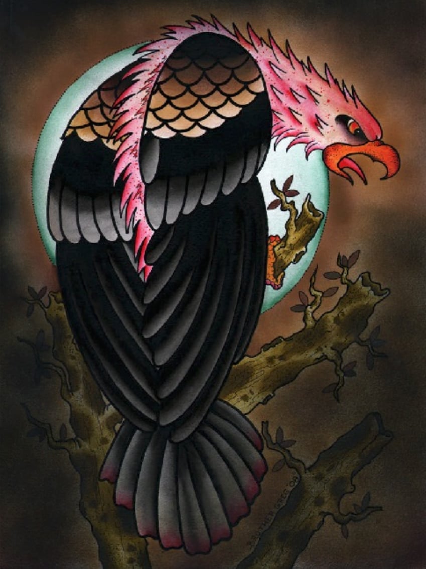 Black Market Art Company Bowling Pin Eagle Print
