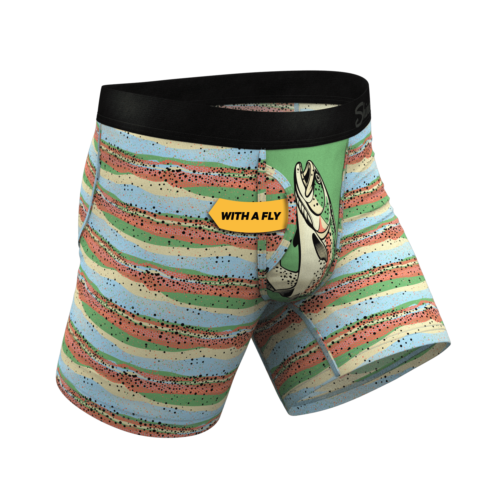 The Trout Of The Blue | Trout Skin Ball Hammock® Pouch Underwear With Fly - Shinesty