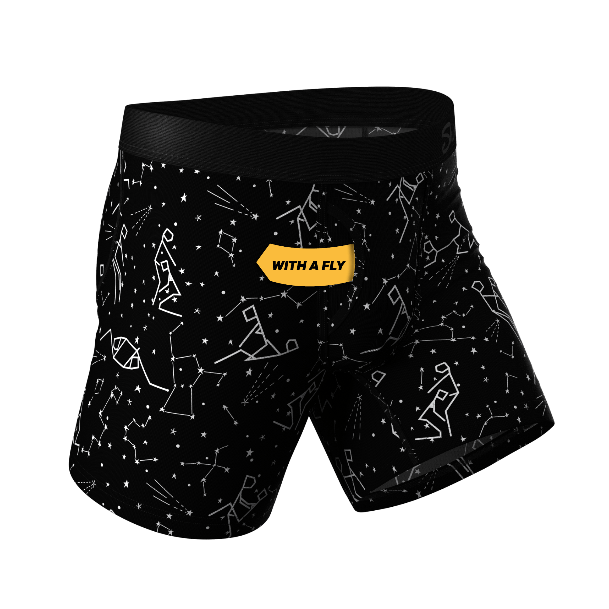 The Big Bang | Glow In The Dark Constellation Ball Hammock® Pouch Underwear With Fly - Shinesty