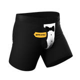 The 009 | Black Tuxedo Ball Hammock® Pouch Underwear With Fly