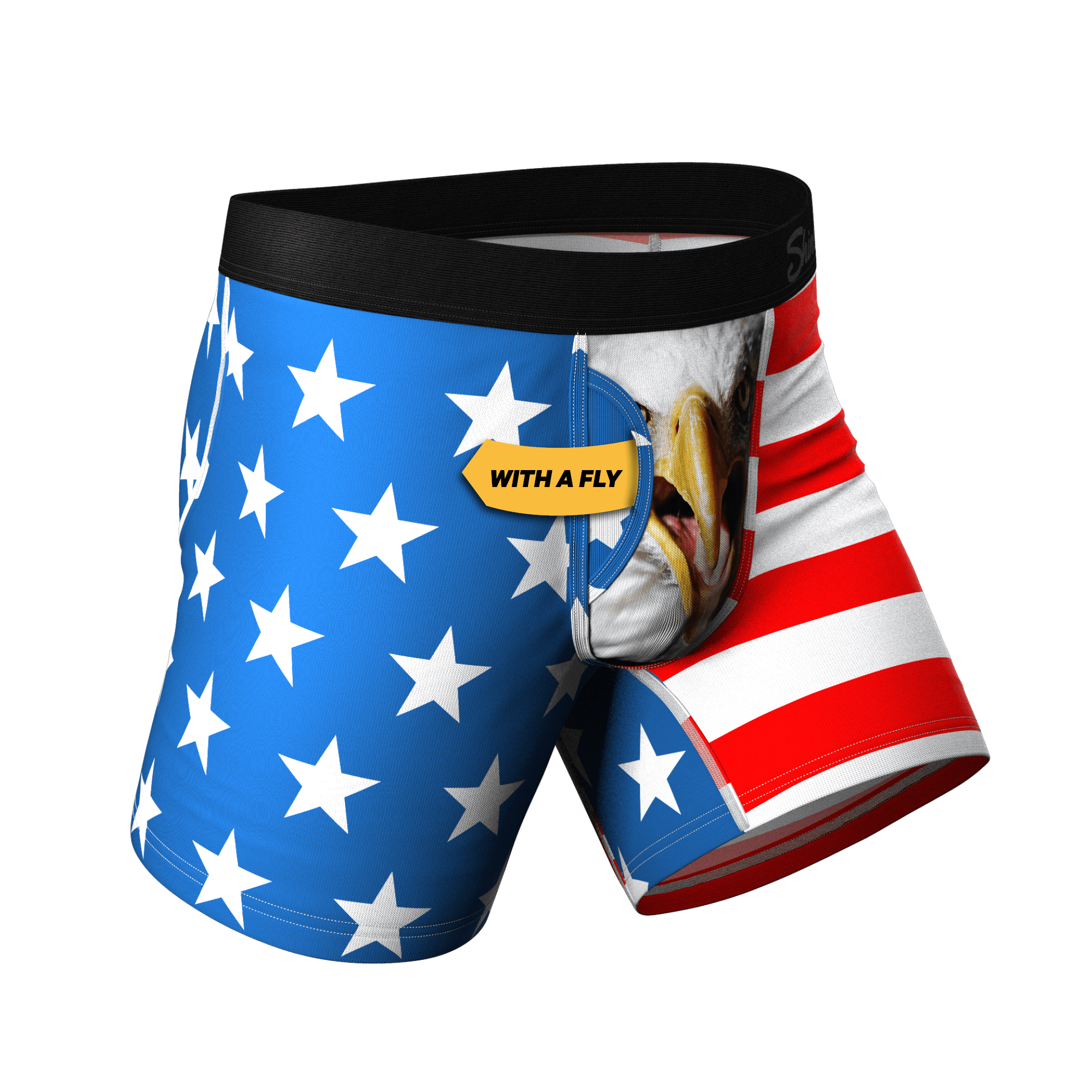 The Mascot | American Flag Ball Hammock® Pouch Underwear With Fly - Shinesty