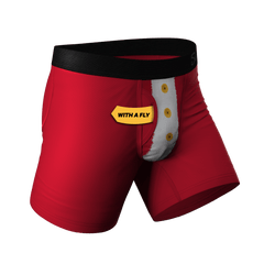 The St Knickers | Santa Belt Ball Hammock® Pouch Underwear With Fly - Shinesty
