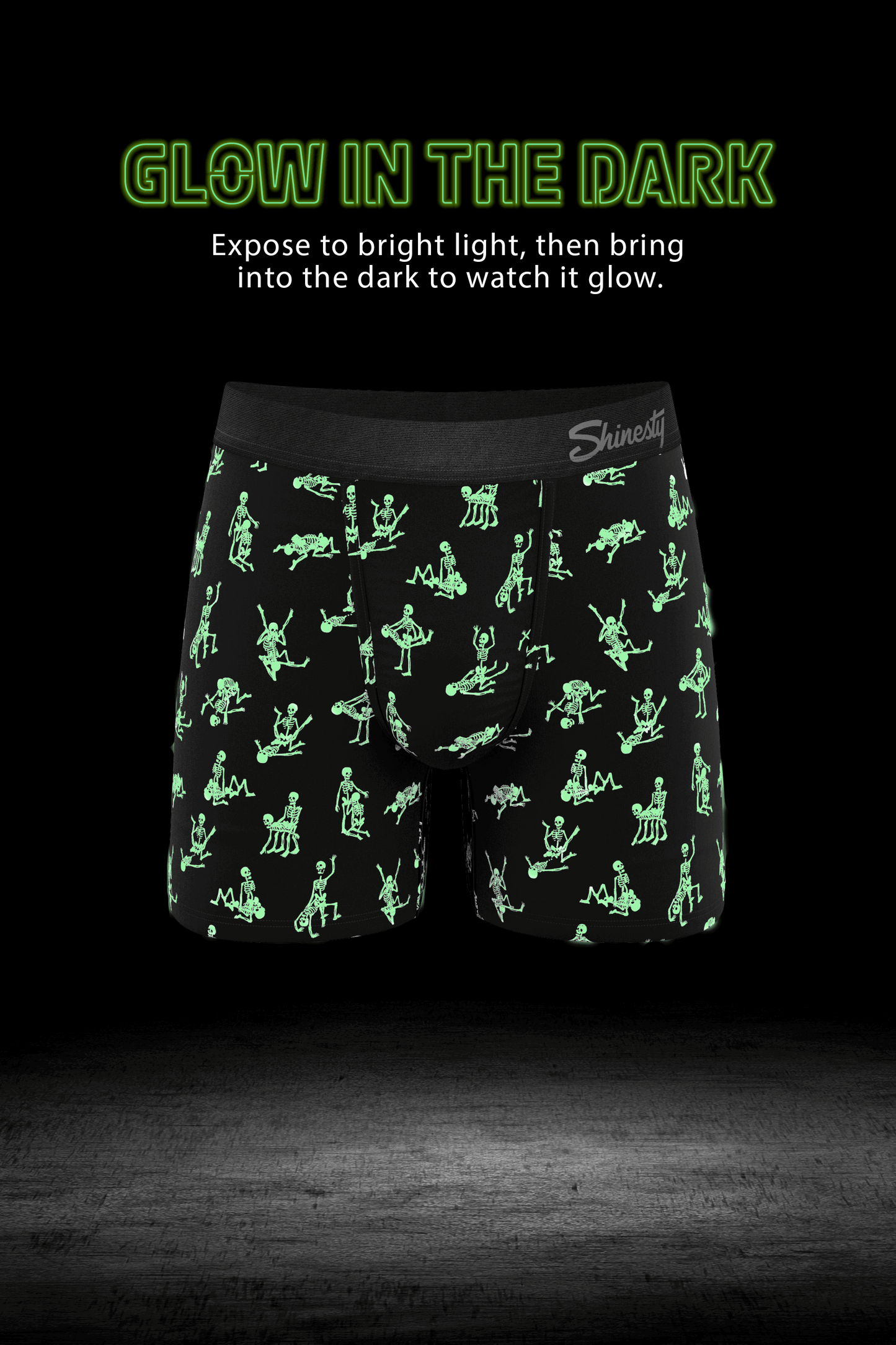 The Bare Back Bones | Glow in the Dark Skeletons Ball Hammock® Pouch Underwear Briefs