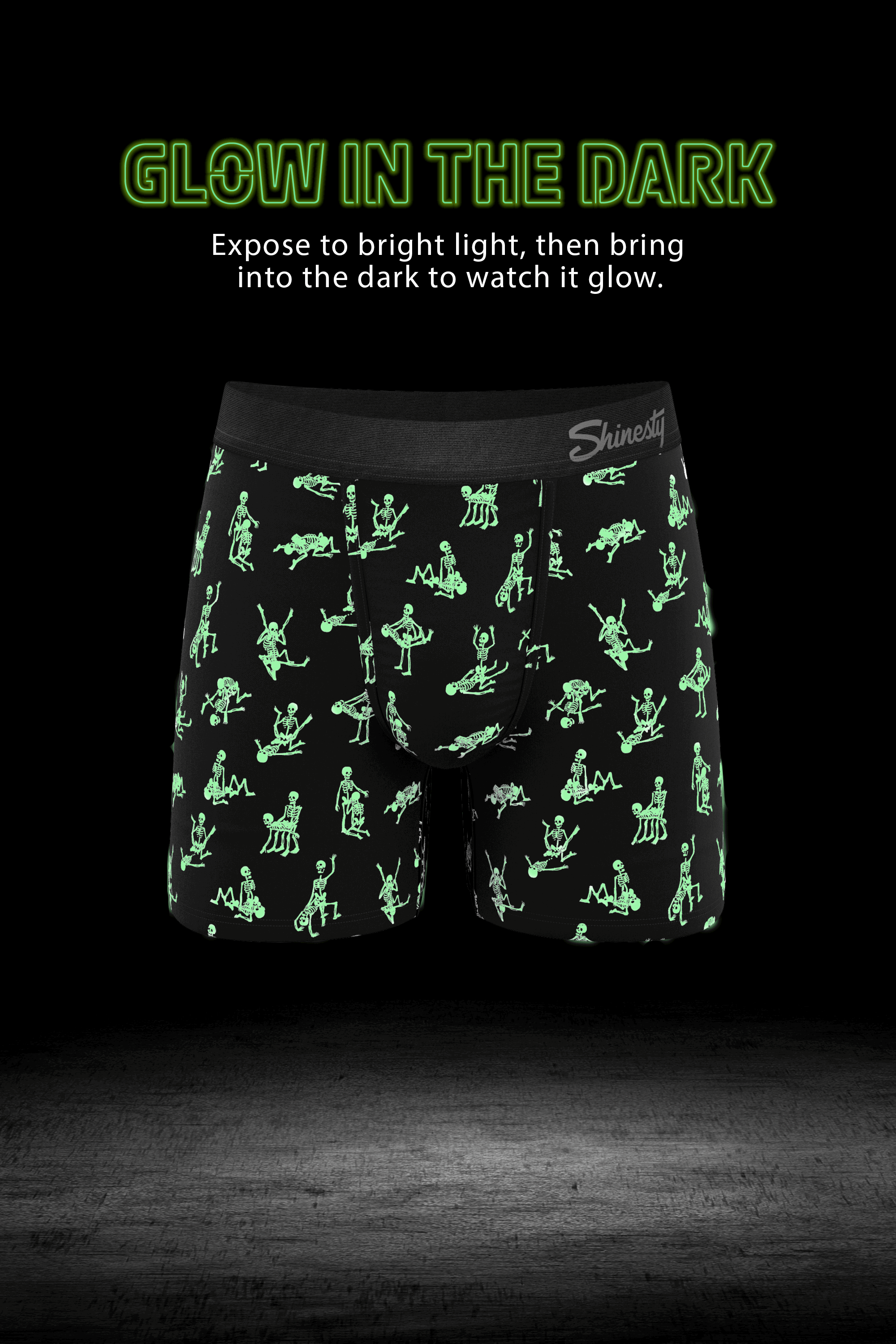 The Bare Back Bones | Glow in the Dark Skeletons Ball Hammock® Pouch Underwear Briefs