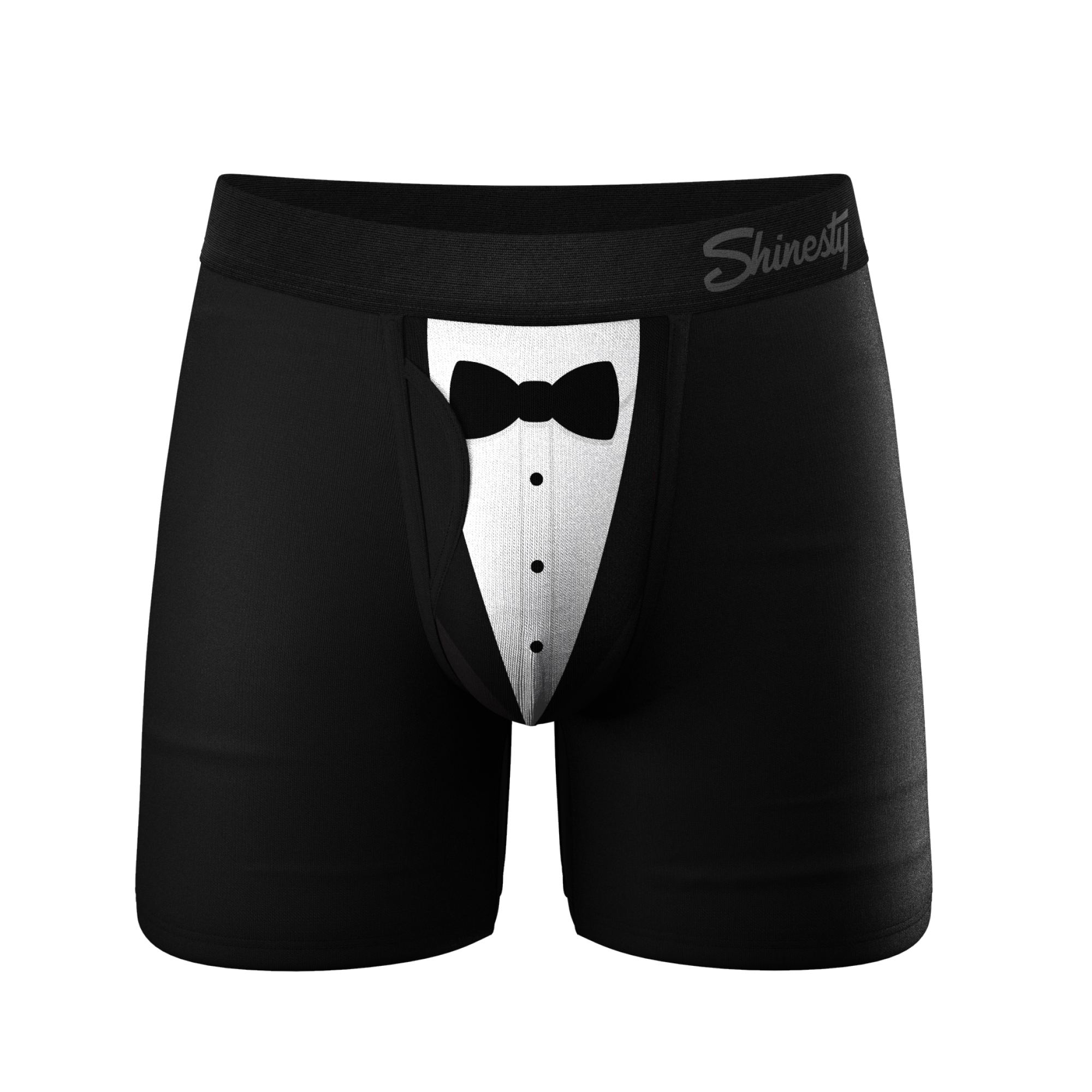 The 009 | Black Tuxedo Ball Hammock® Pouch Underwear With Fly