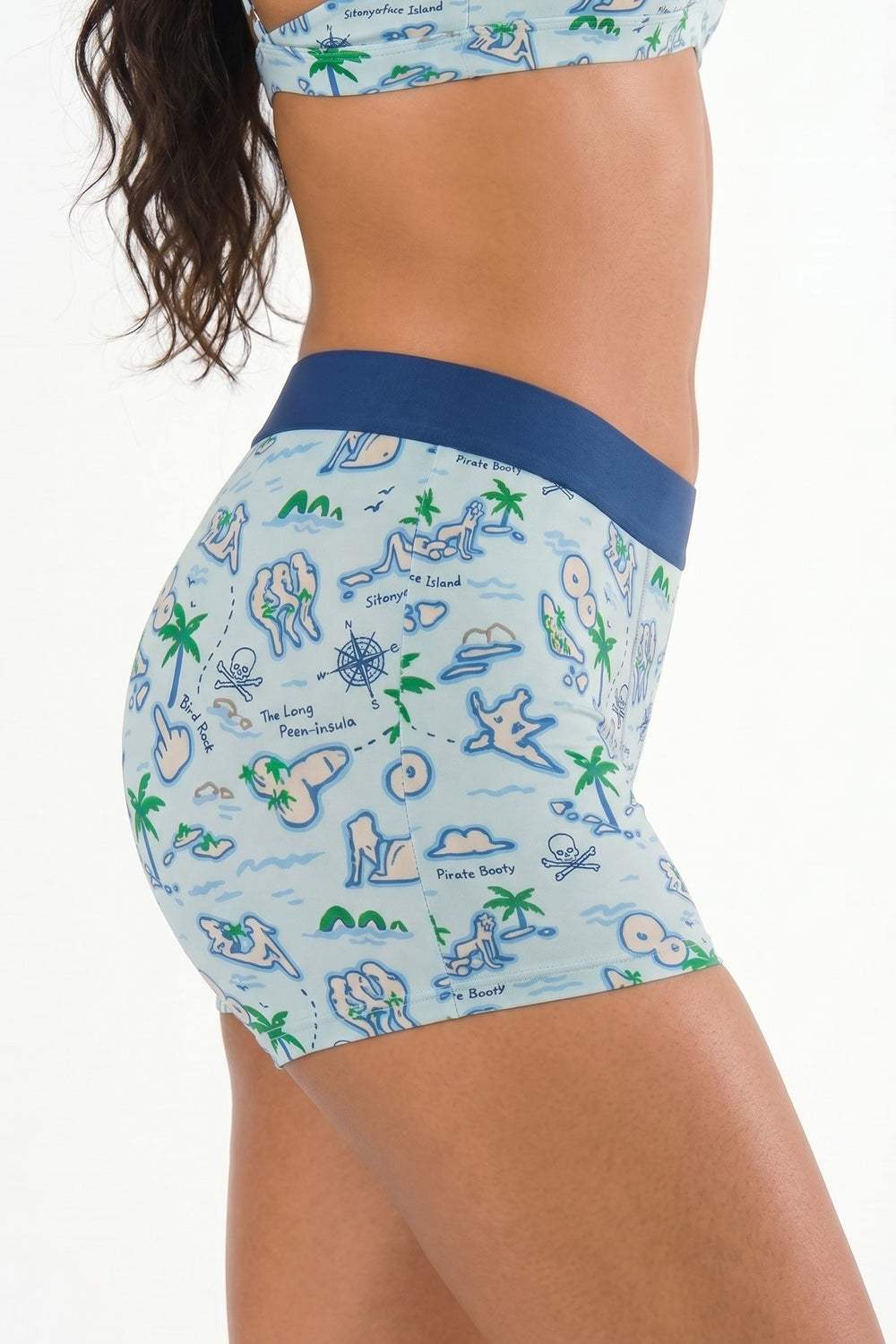 The Pirate's Booty | Naughty Map Women’s Boxers - Shinesty - Flyclothing LLC